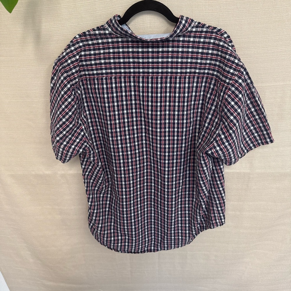 California Red and Blue Casual Button Down Shirt - Picture 2 of 4